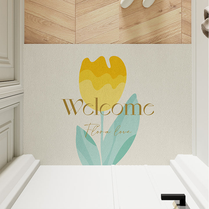 Decorative Floral Welcome Mat Kalsten