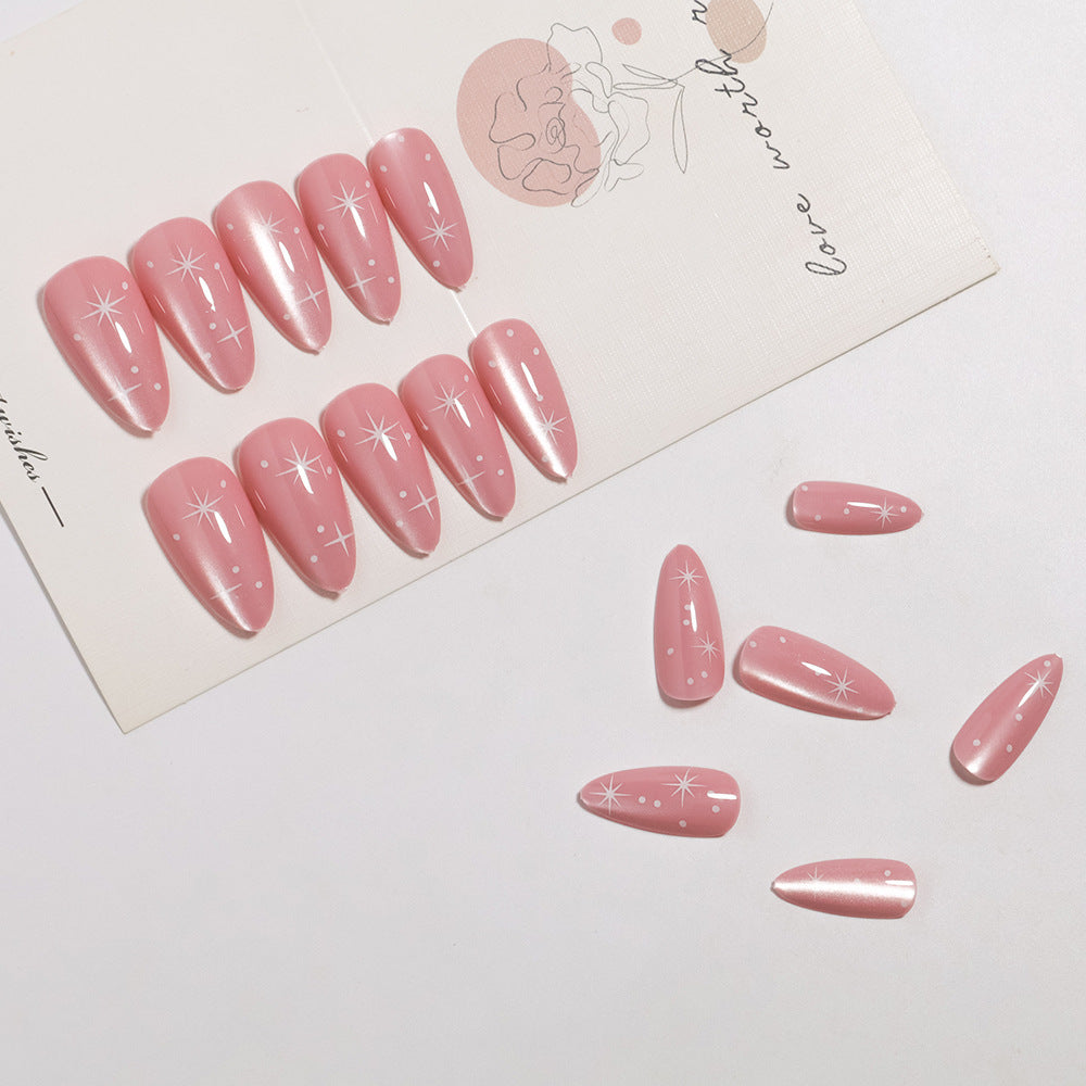 Glossy Almond-Shaped Press-On Nail Tips Kalsten