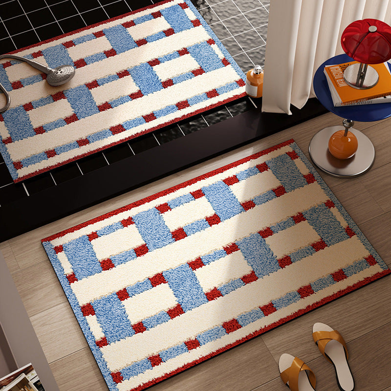 Geometric Pattern Non-Slip Bath Mat