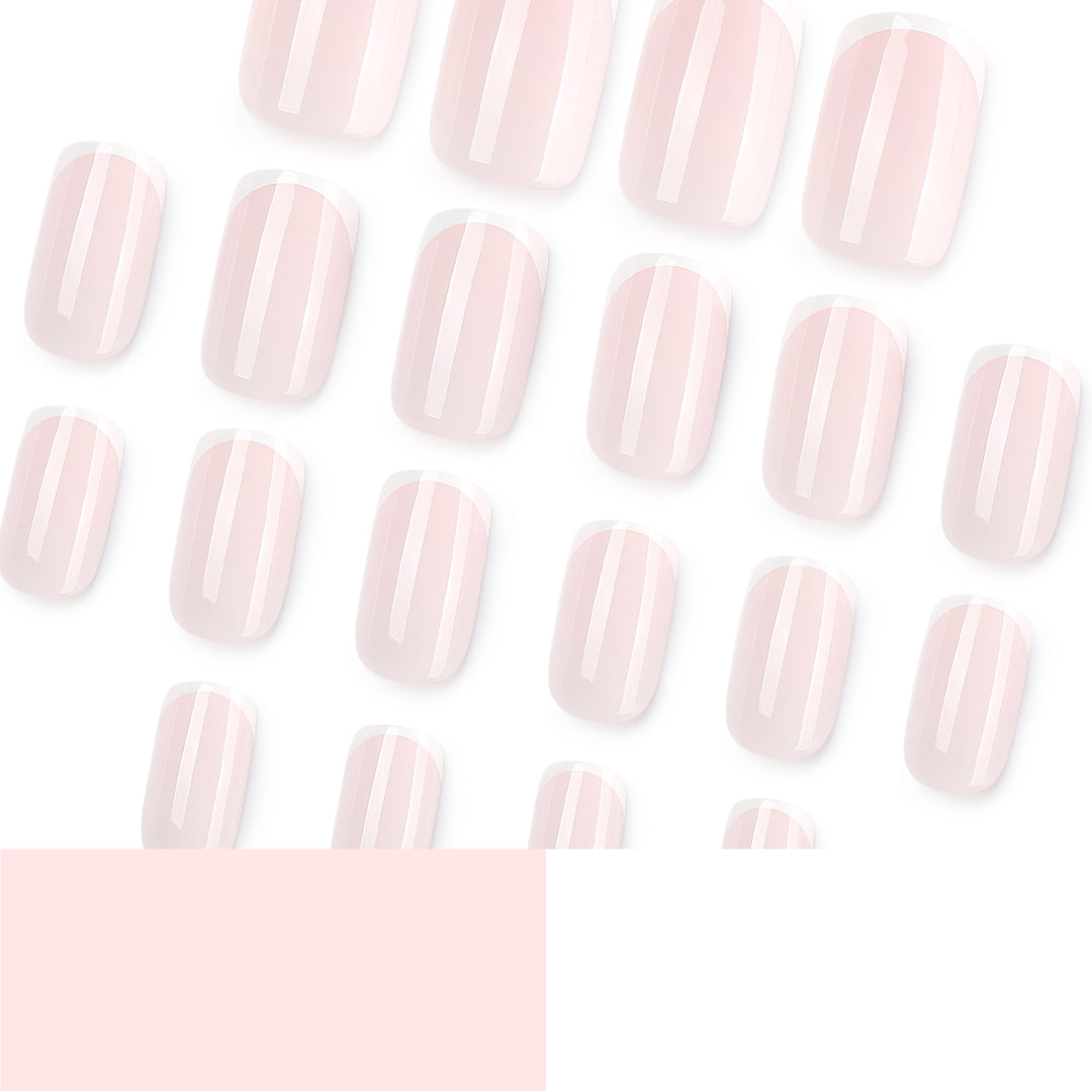 Classic nail extensions with elegant French tips Kalsten