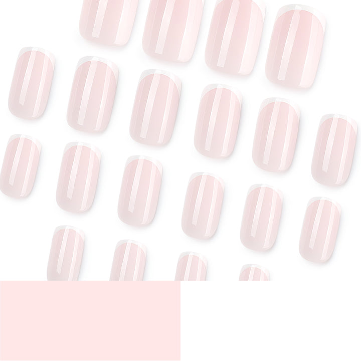 Classic nail extensions with elegant French tips Kalsten