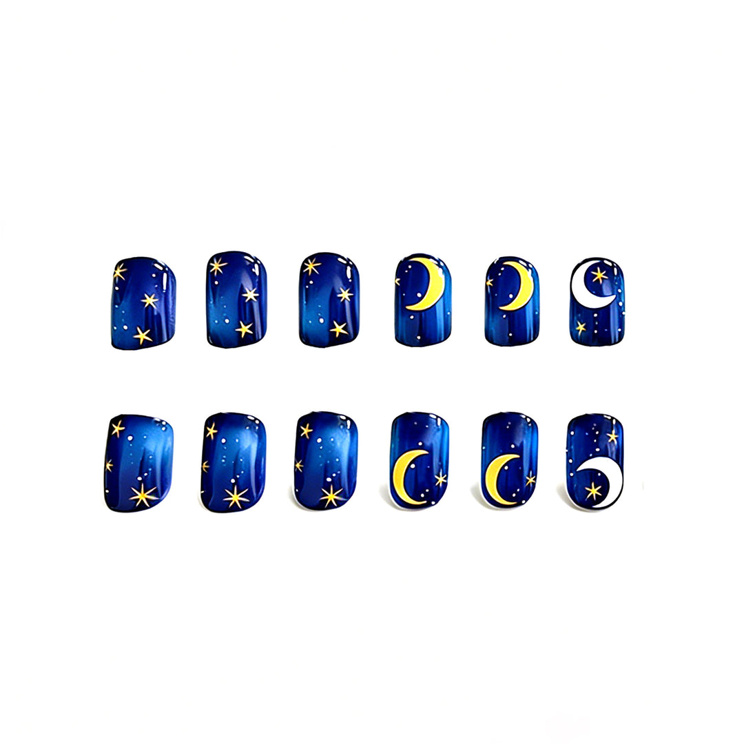Artistic Celestial Nail Art Enhancements Kalsten