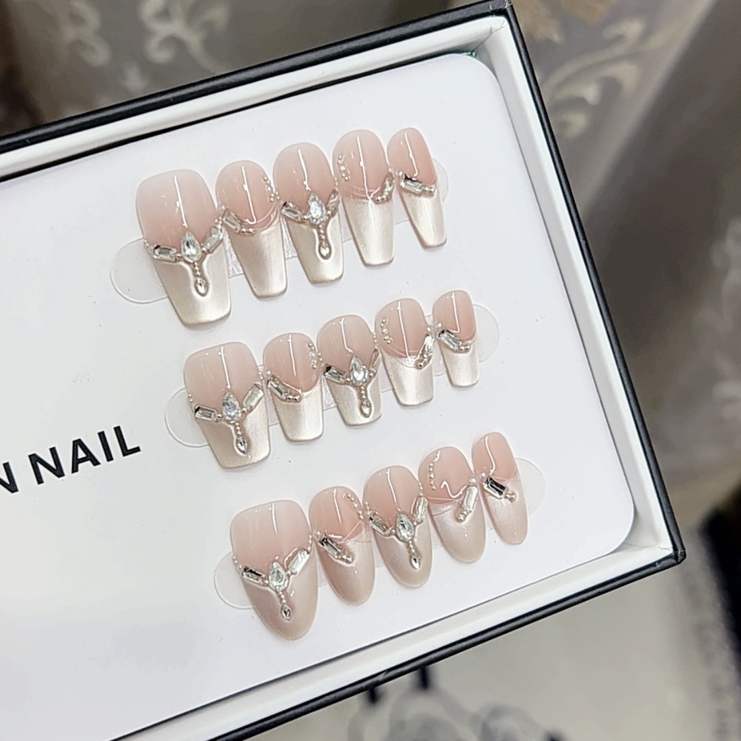 Luxury Rhinestone-Accented Press-On Nail Set Kalsten 1787296260
