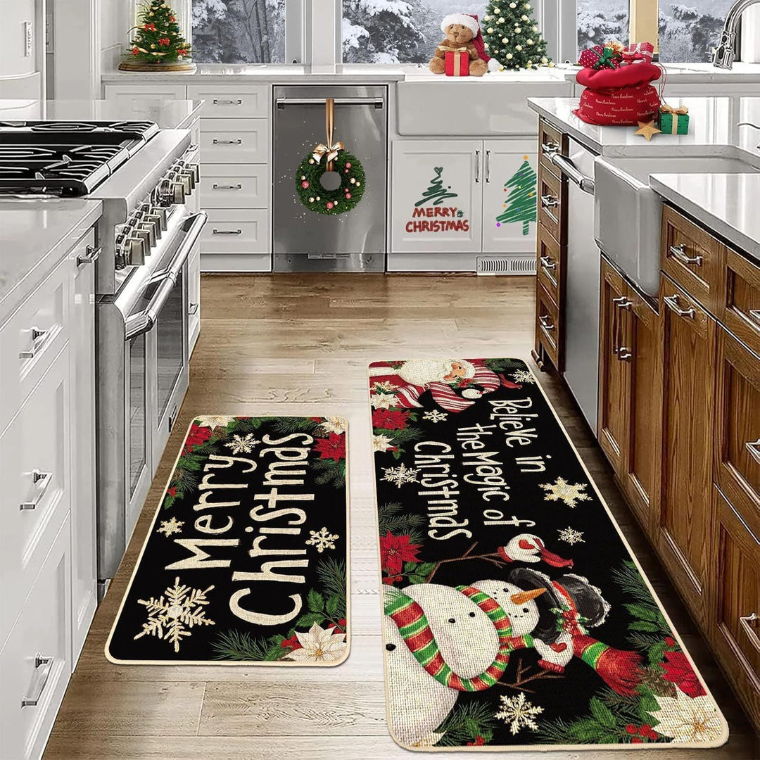 Festive Holiday Kitchen Runner Mat Kalsten