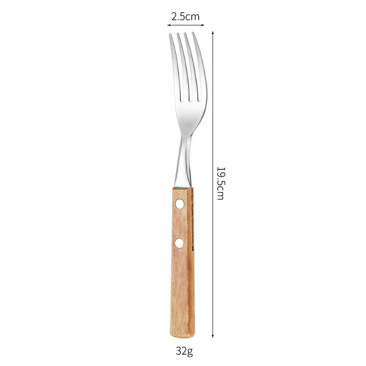 Dessert spoon with ergonomic wooden handle Kalsten