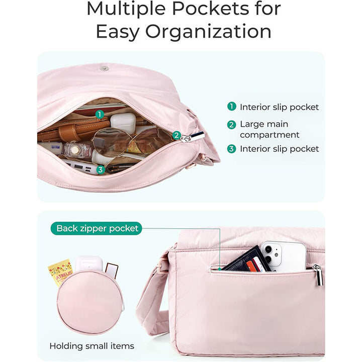 Multifunctional shoulder bag with removable cosmetic pouch Kalsten