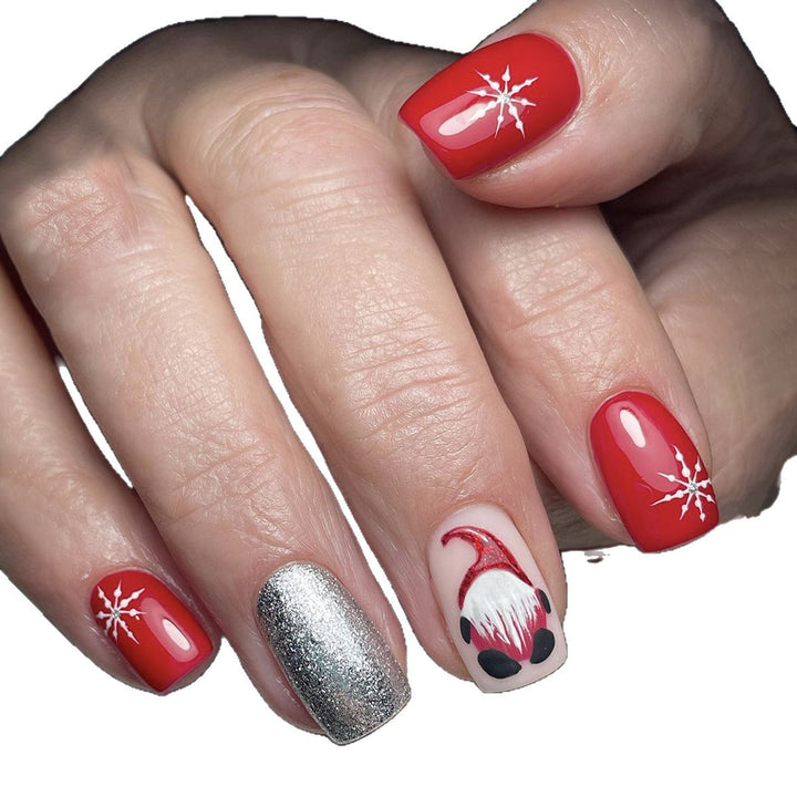 Artificial nail set with festive Christmas design Kalsten