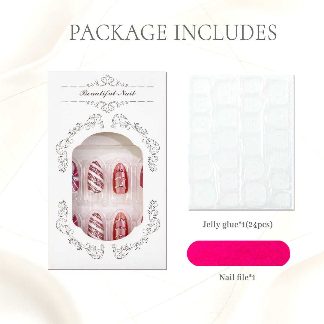 Festive Holiday Press-On Nail Set