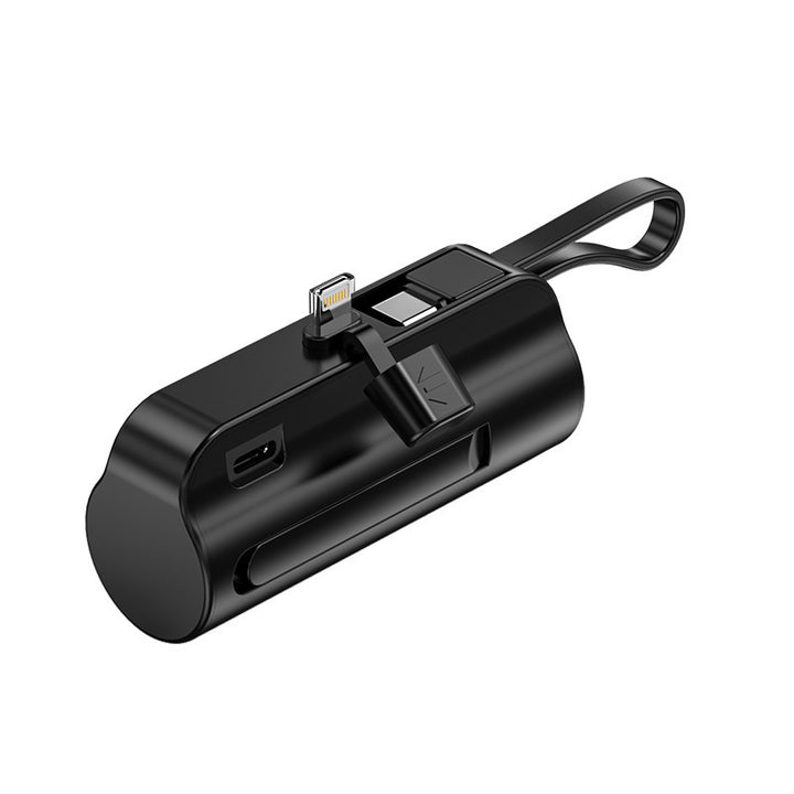 Portable charger with integrated charging cable and ergonomic design Kalsten