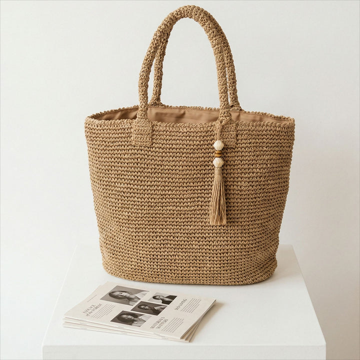 Braided natural material bag Kalsten