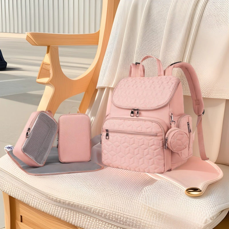 Versatile Quilted Multi-Pocket Backpack Kalsten