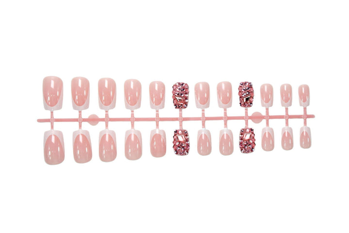 Artificial nail set with glamorous rhinestone decorations Kalsten