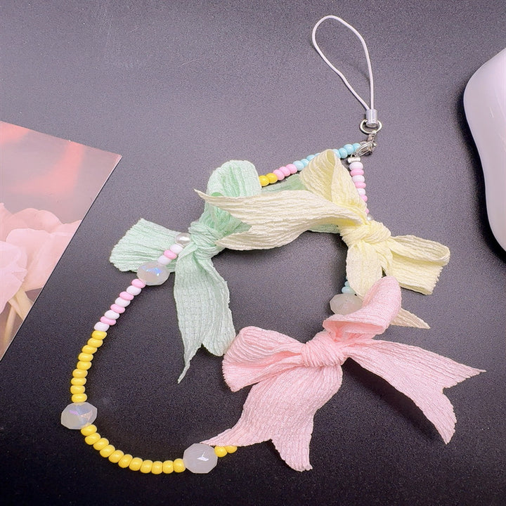 Colorful Beaded and Ribbon Phone Lanyard Kalsten