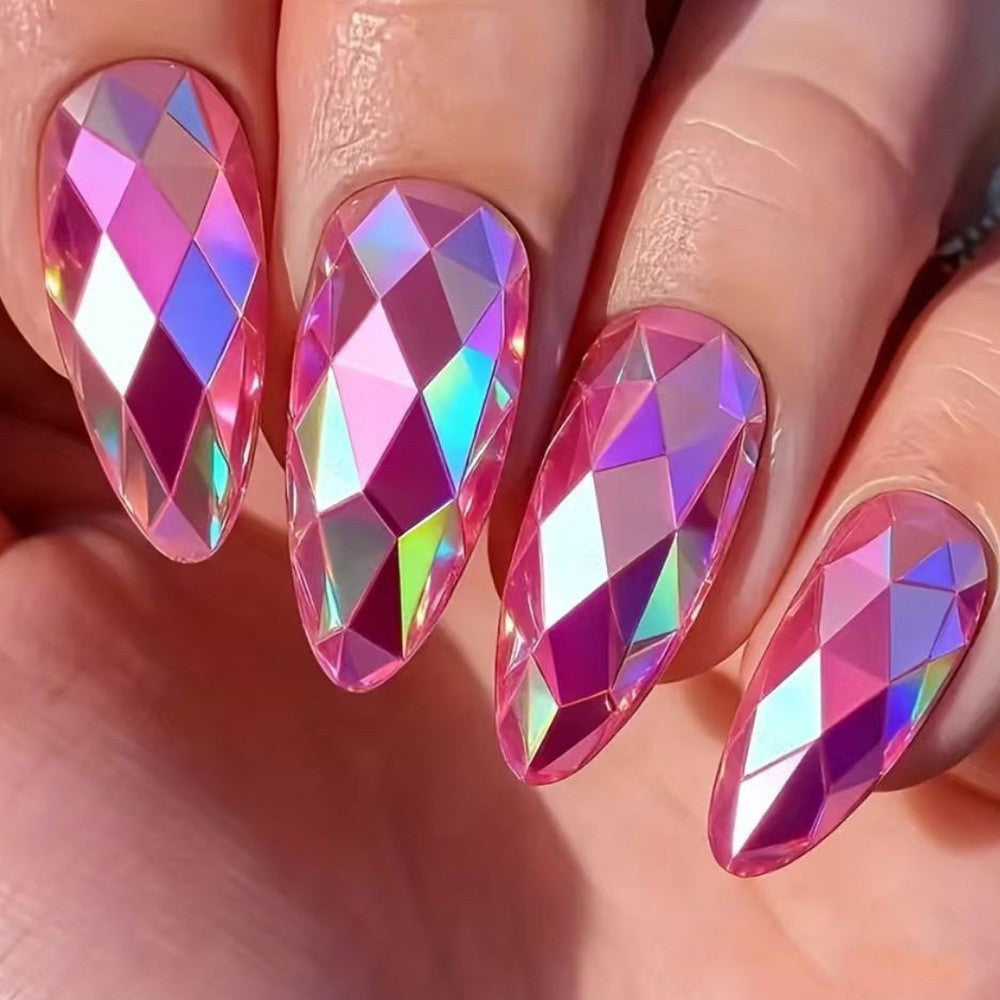 Eye-catching 3D art nails in crystal design Kalsten