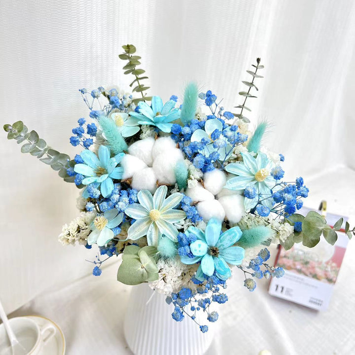 Dried Floral Cotton Arrangement