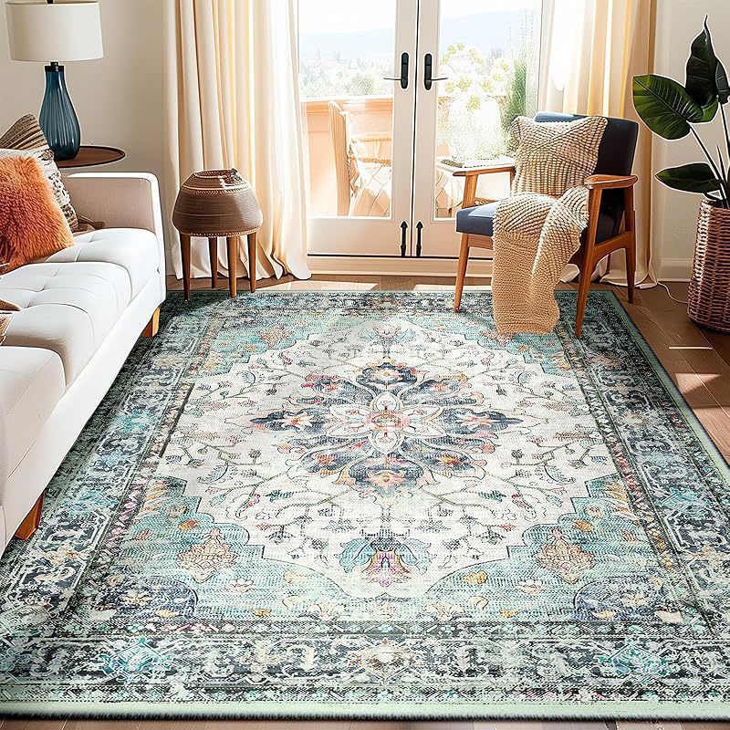 Elegant Floral Pattern Area Rug Kalsten