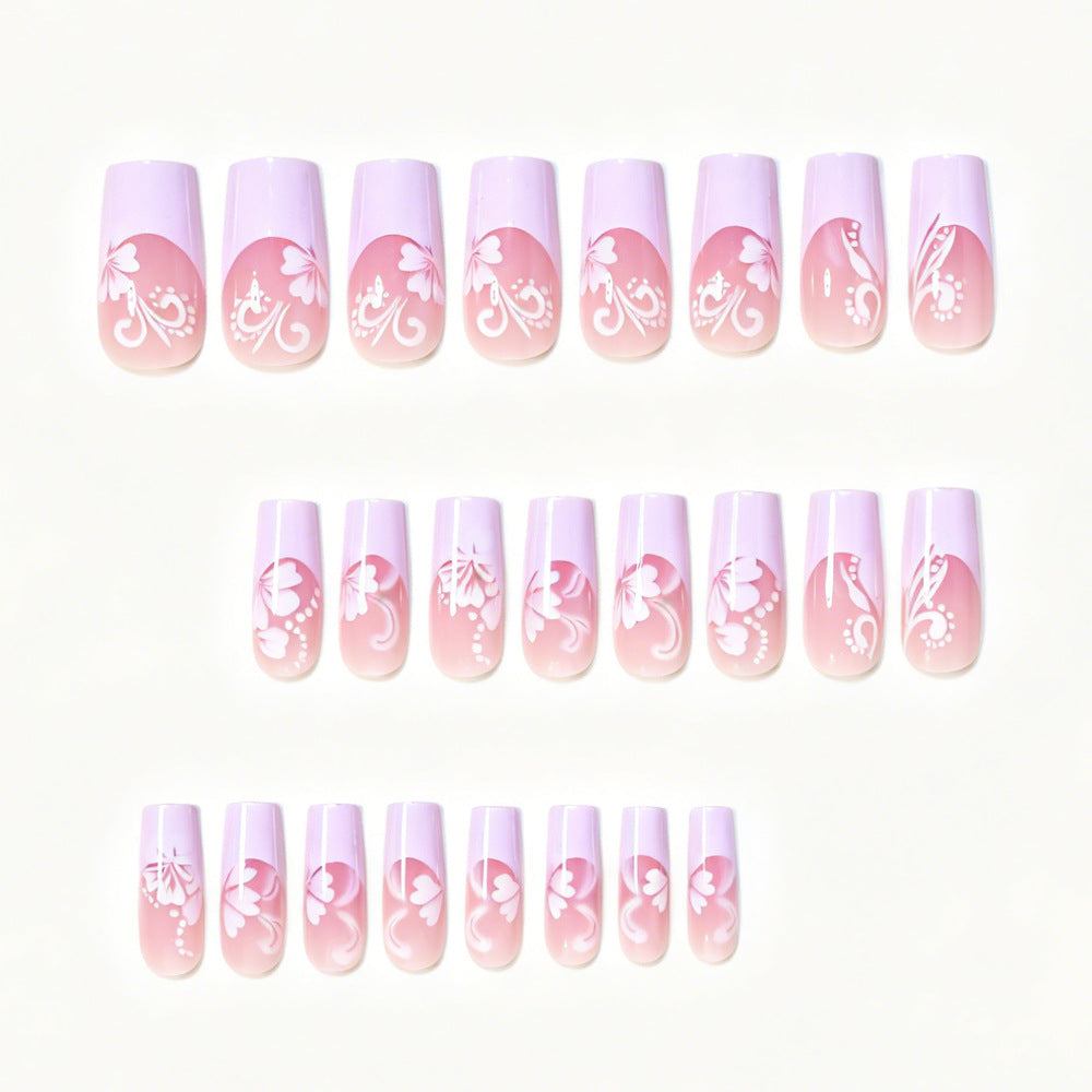 Floral Accent Press-On Nail Art Set Kalsten