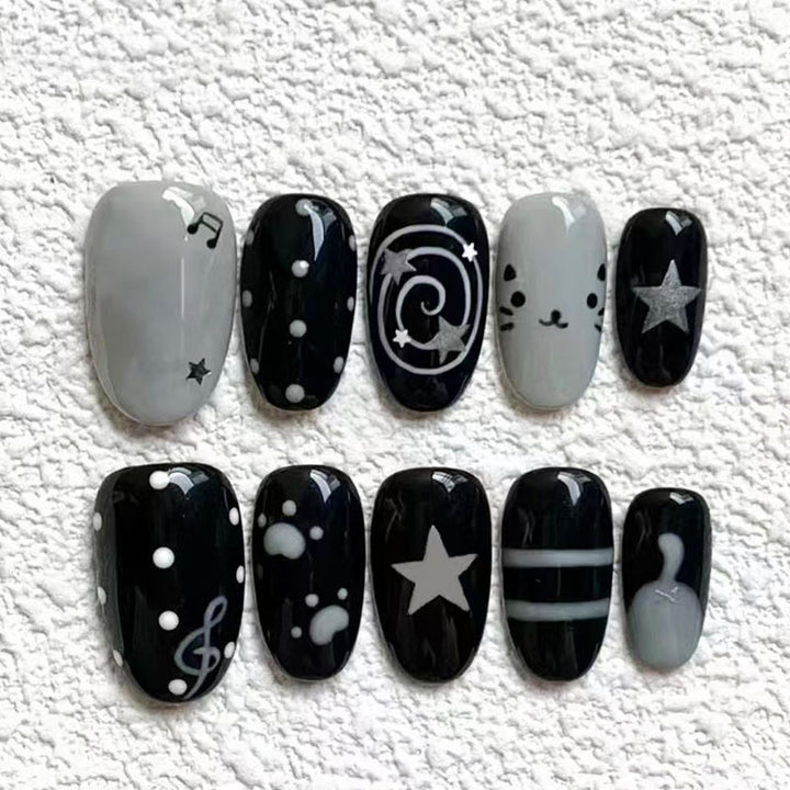 Whimsical Bunny-Themed Press-On Nail Art Set Kalsten