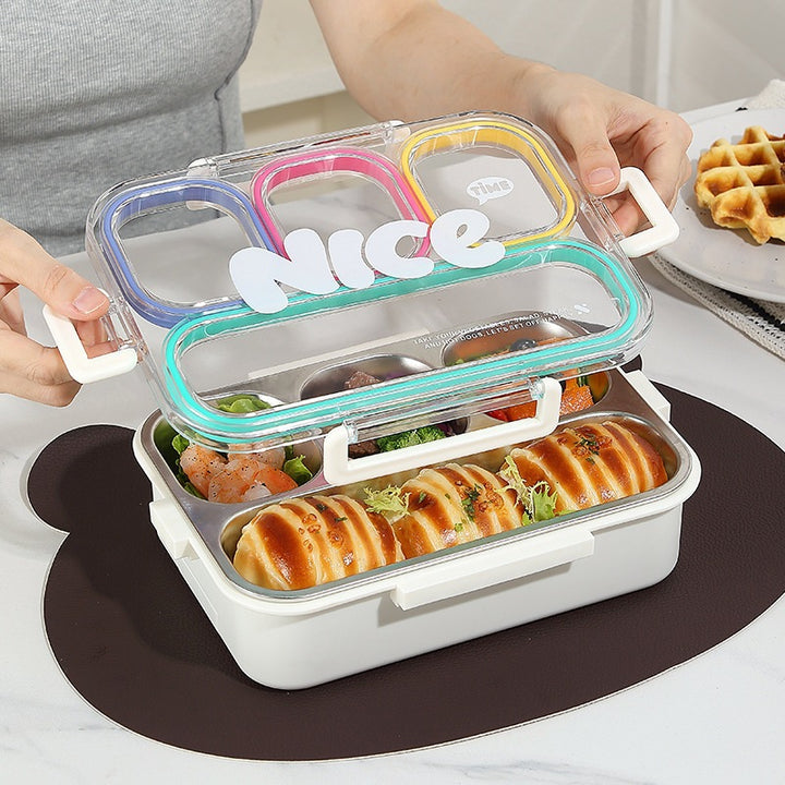 Multi-Compartment Food Storage Container with Airtight Seal