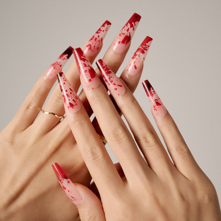 Artistic Blood Splatter Press-On Nails Kalsten