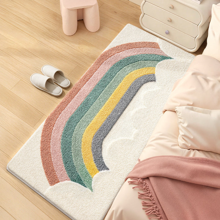 Textured Rainbow Bath Rug Kalsten