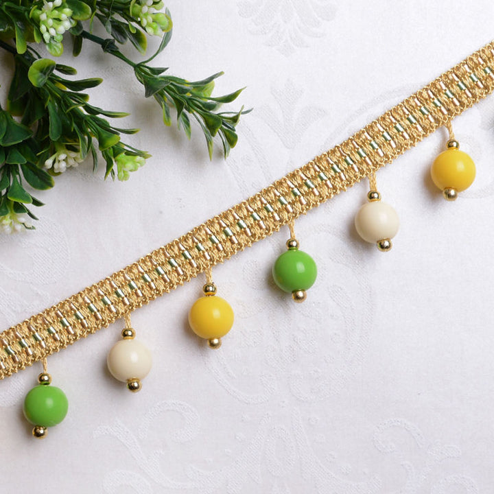 Decorative lace trim with colorful pendants Kalsten