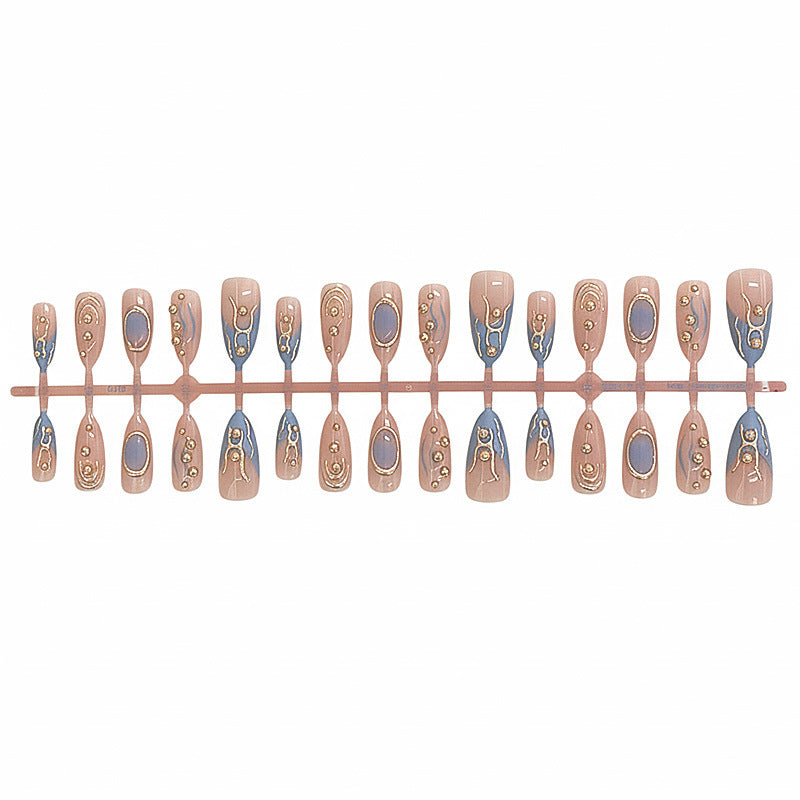 Artistic Metallic Press-On Nail Set Kalsten