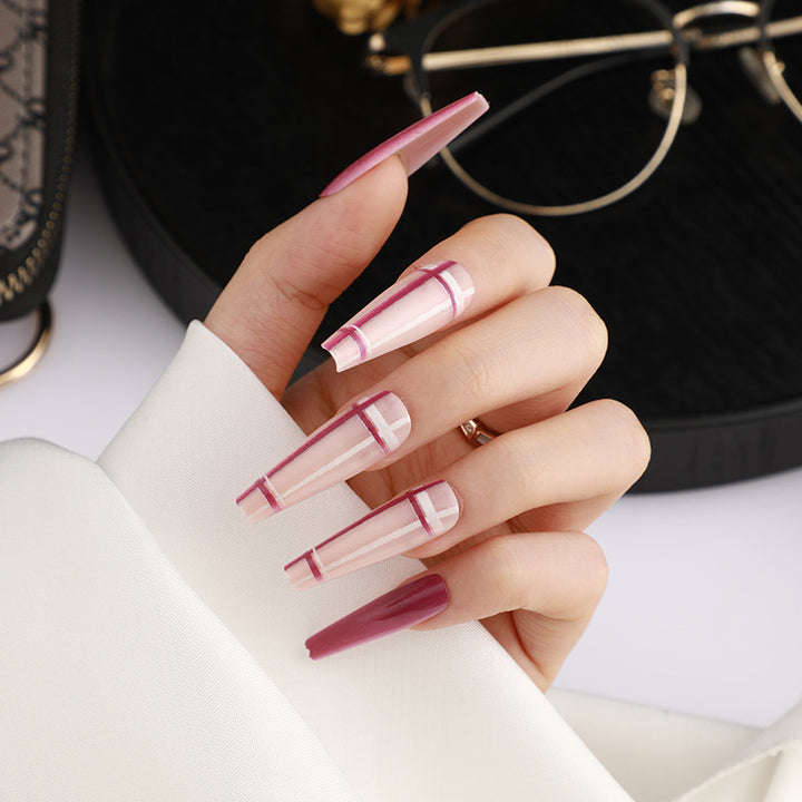 Stylish rose pattern artificial nails Kalsten