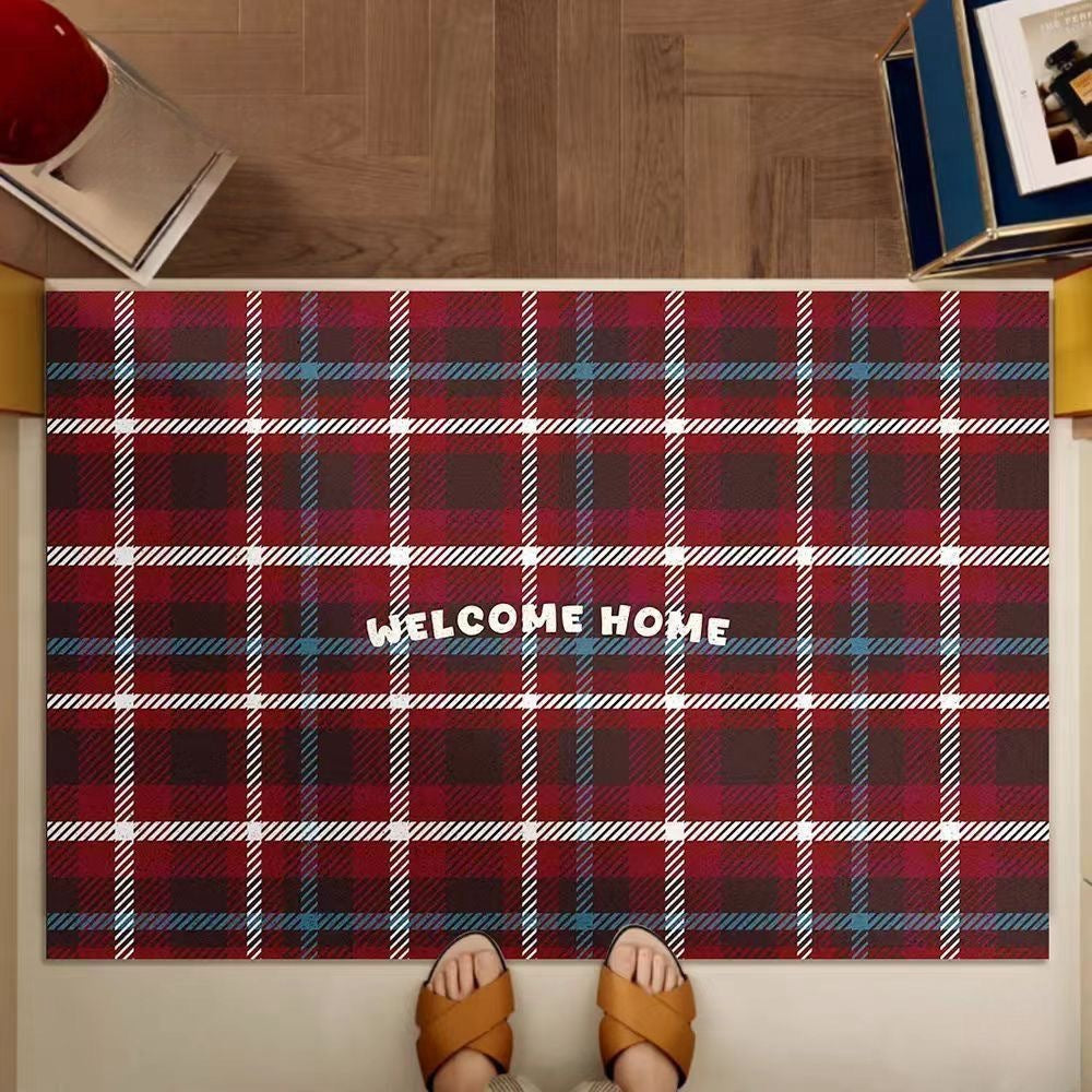 Plaid Welcome Mat Kalsten