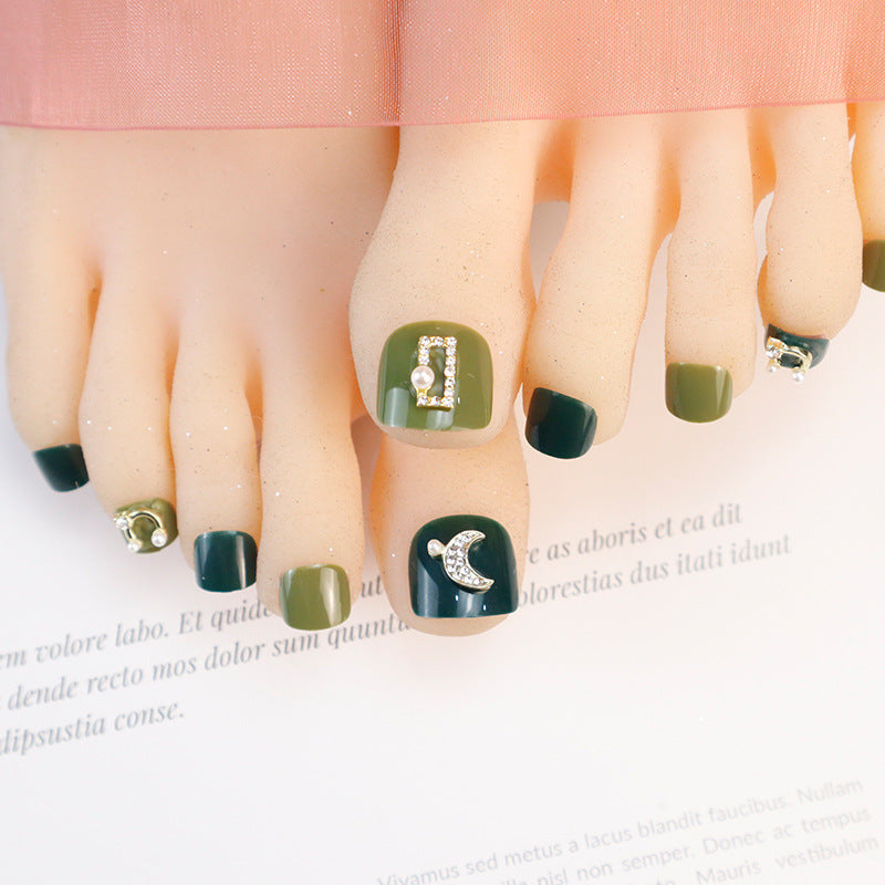 Decorative Press-On Toenail Set