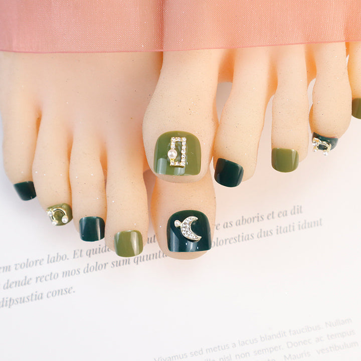 Decorative Press-On Toenail Set