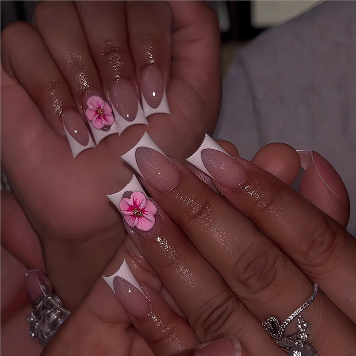 Floral Design Press-On Nails Kalsten