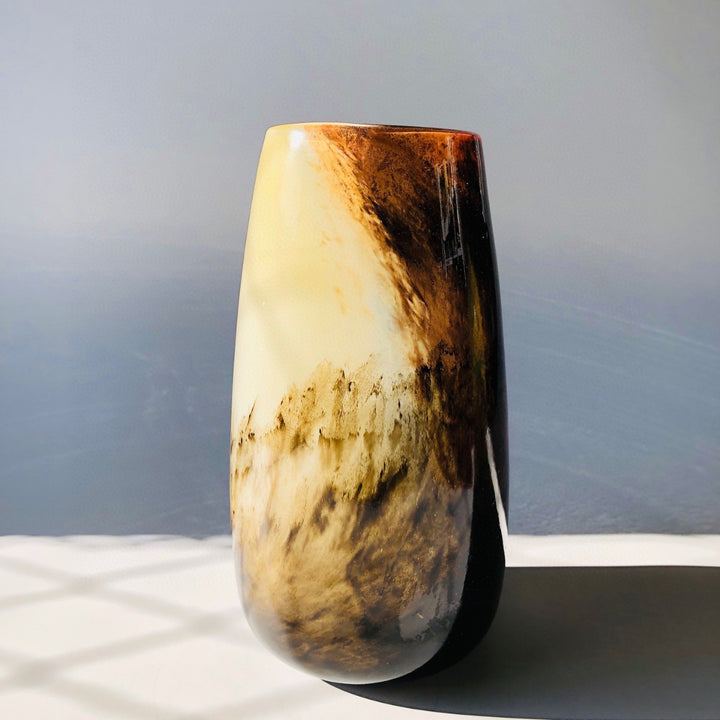 Contemporary Tall Handblown Gradient Glass Display Vase Kalsten
