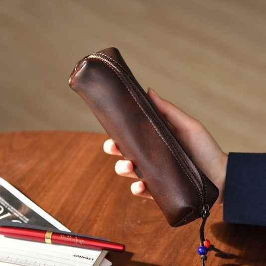 Elegant Leather Pencil Case