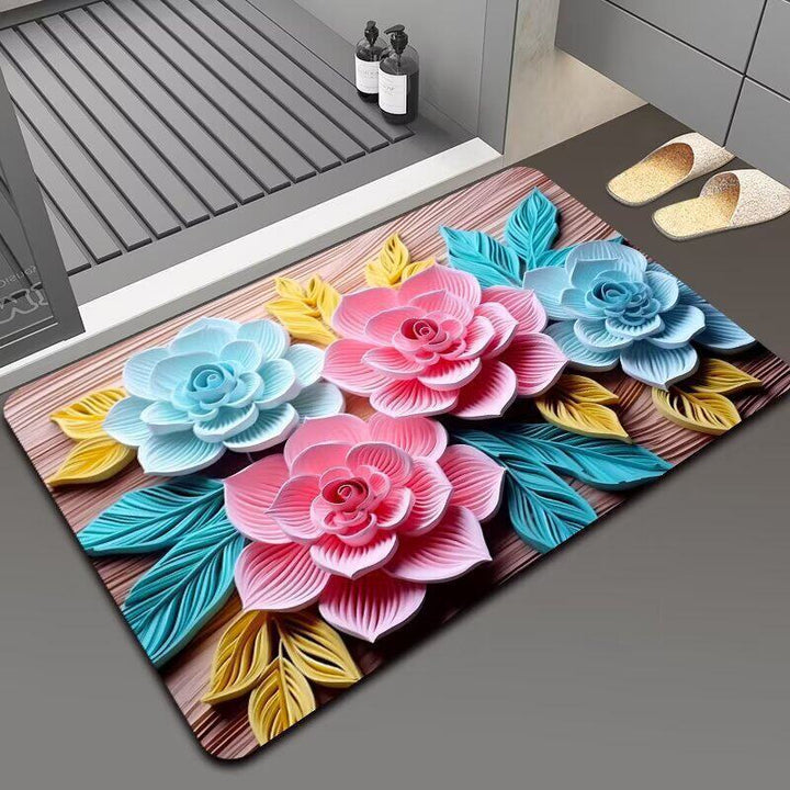 Floral-Themed Non-Slip Bath Mat Kalsten