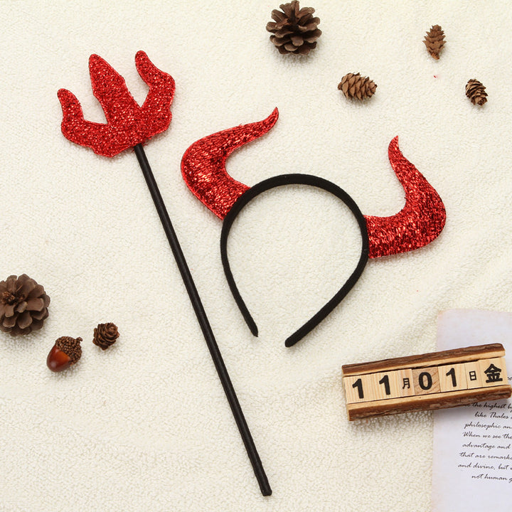 Devil's headband with glitter and devil horns Kalsten