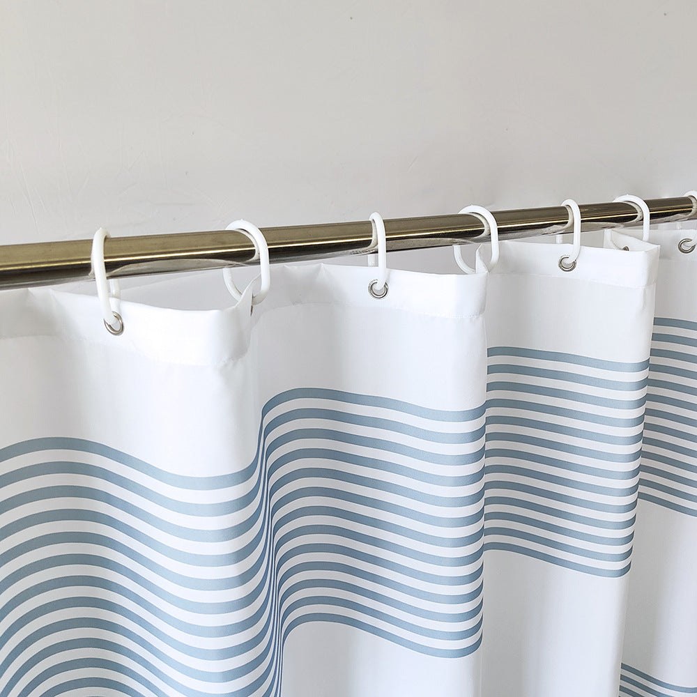 Coastal Wave Pattern Shower Curtain Kalsten
