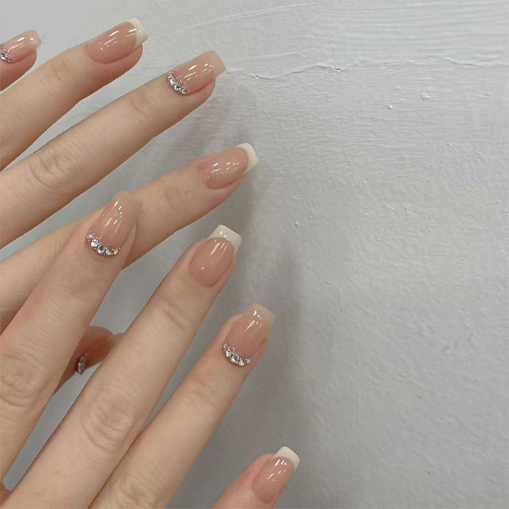 Decorative French Tip Press-On Nails Kalsten