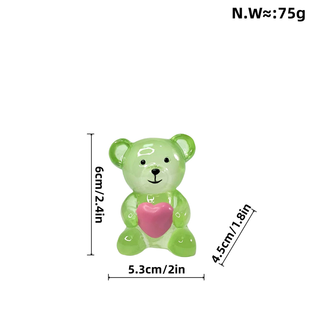 Decorative bear figure with heart Kalsten