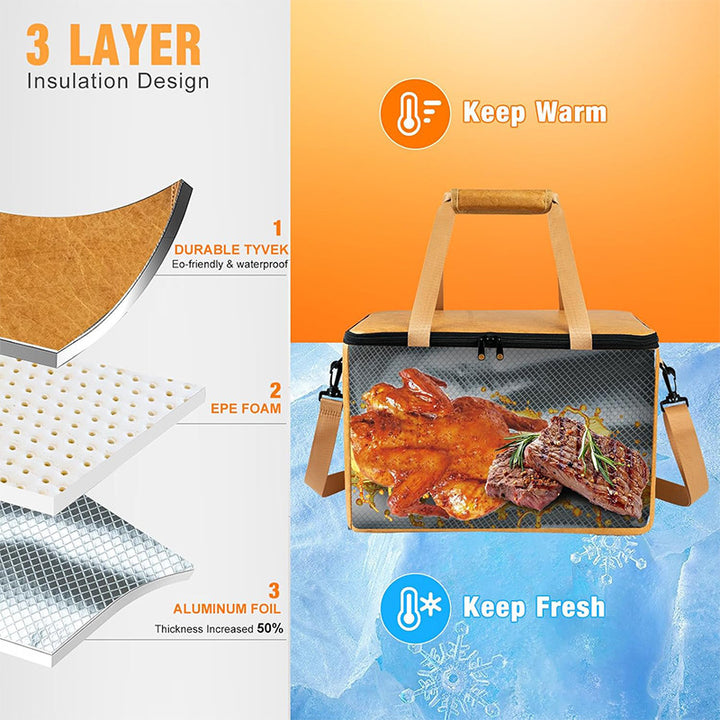 Insulated cooler bag with ergonomic shoulder strap Kalsten