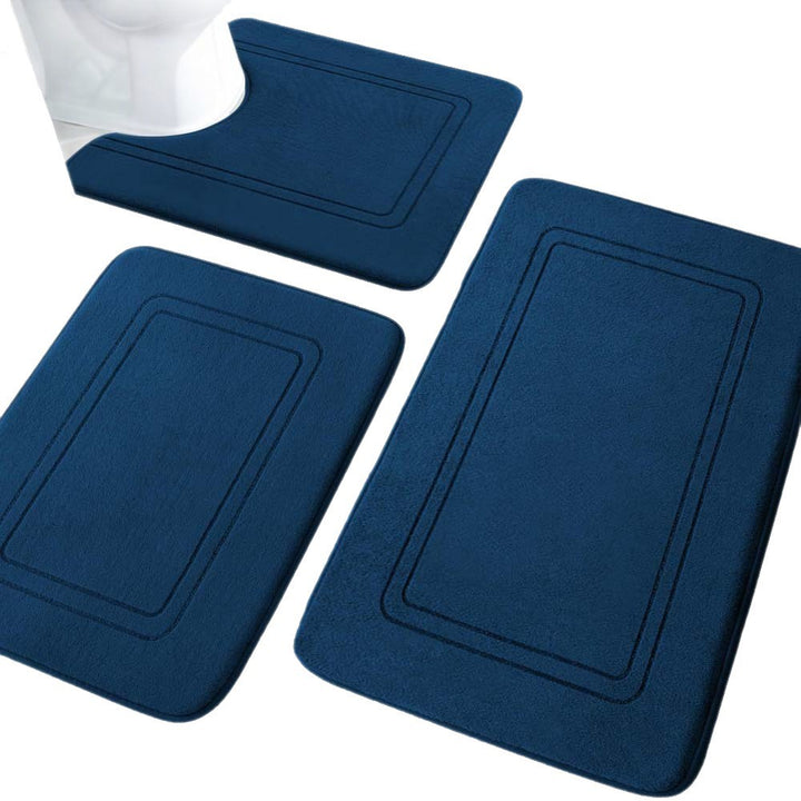 Soft Plush Bathroom Mat Set
