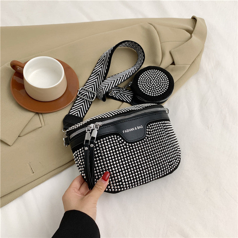Stylish Rhinestone Embellished Mini Crossbody Bag Kalsten