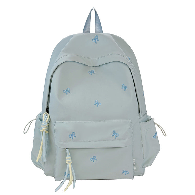 Backpack with Charming Bow Design and Practical Compartments Kalsten