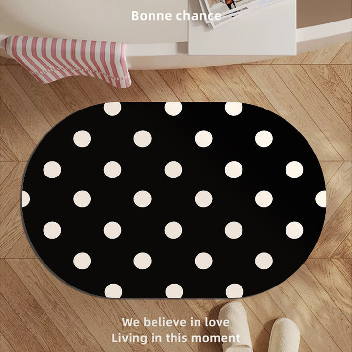 Modern Oval Decorative Bath Mat