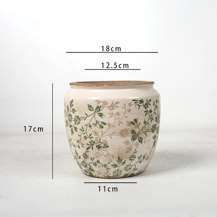 Floral Ceramic Plant Bowl Kalsten