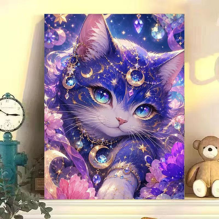 Cosmic Cat Illustration Wall Art Kalsten