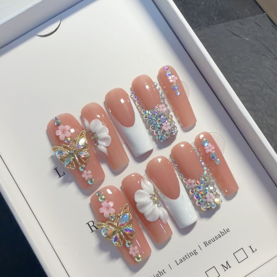 Exquisite 3D Floral Nail Art Tips