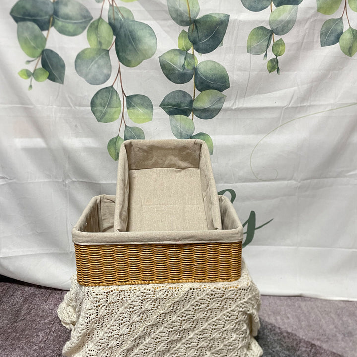 Handcrafted Rectangular Storage Basket Kalsten