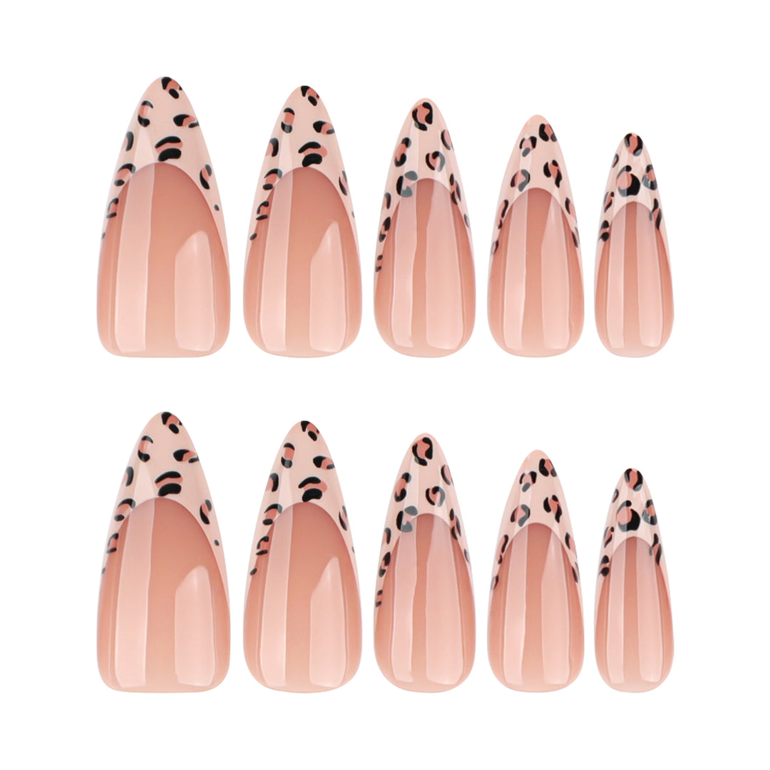 Artistic Stiletto Nails with Animal Pattern Kalsten