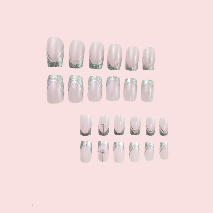 Elegant French Tip Press-On Nail Extensions Kalsten